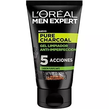 Paris Men Expert Pure Charcoal Очищающий гель для умывания 100 мл, L'Oreal