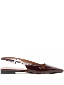 Paris Texas балетки с тиснением под кожу крокодила, красный