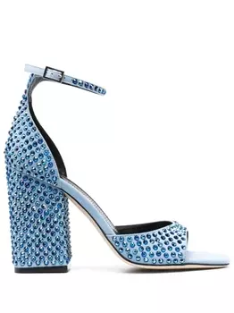 Paris Texas босоножки Holly Fiona 100 со стразами, синий