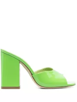 Paris Texas мюли Anja 105 с открытым носком, зеленый