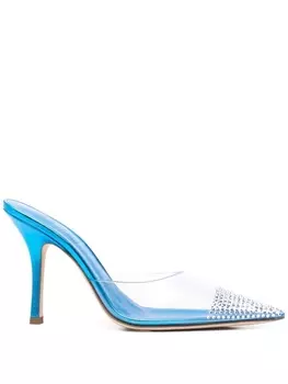 Paris Texas прозрачные босоножки с кристаллами, синий