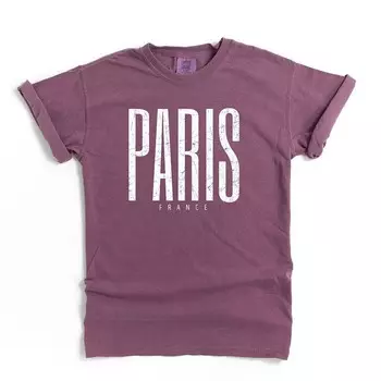 Париж, Франция, потертые футболки, окрашенные в готовом виде Simply Sage Market, цвет Berry