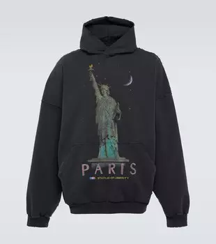 Парижская худи Liberty с эффектом поношенности Balenciaga, Faded Black