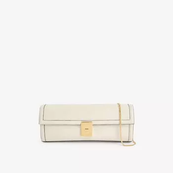 Парижский кожаный клатч Demellier, белый