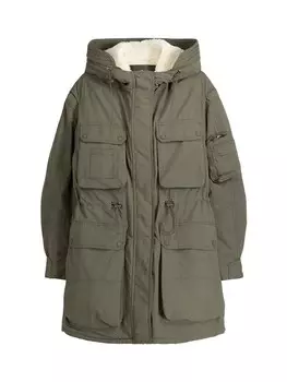 Парка Bershka Between-Seasons Parka, хаки