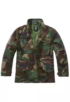 Парка Brandit "Мужская детская куртка Brandit M65 Standard" (1 шт.), с капюшоном, цвет Woodland