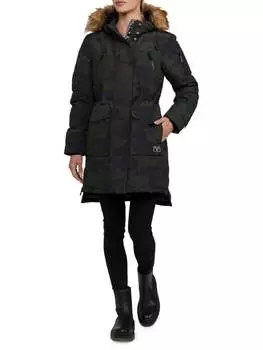 Парка calle с отделкой из искусственного меха Kendall + Kylie Military