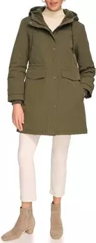Парка Calvin Klein Parka with Faux Sherpa Hood, цвет Olivine