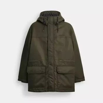 Парка Coach Parka In Recycled Nylon, зеленый