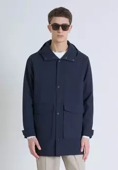 Парка COMPOUND TECHNO WITH LOGO ON FLAG Antony Morato, темно-синий