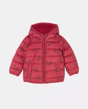 Парка для мальчика с капюшоном и принтом енота El Corte Ingls, красный