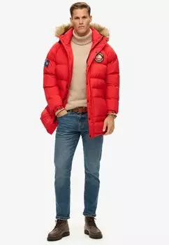 Парка EVEREST LONGLINE BAFFLED Superdry, красный