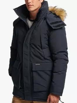 Парка Everest с капюшоном из искусственного меха Superdry, Eclipse Navy