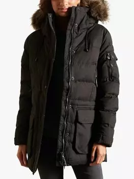 Парка Expedition из микрофибры Superdry, черная