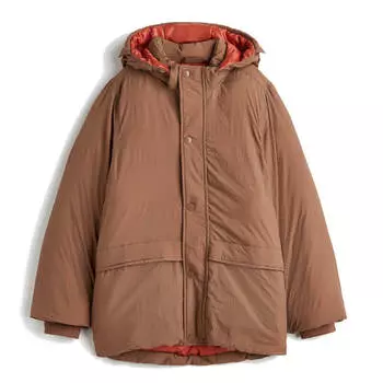 Парка H&M Padded Nylon, коричневый