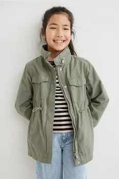 Парка из хлопкового твила H&M, хаки