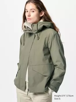 Ветровка из хлопковой смеси Uniqlo, 57 оливковый