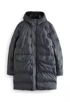Парка LONG SHOWER RESISTANT PUFFER Next, серый