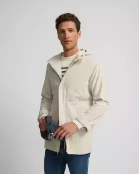 Парка мужская с капюшоном, светло-бежевая Silbon, бежевый