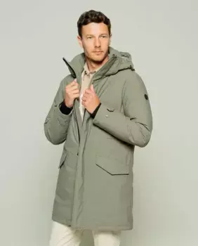 Парка мужская с застежкой на пуговицы и молнию в цвете хаки Scotta 1985, цвет Kaki