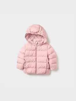 Парка на молнии для малышей puffertech Uniqlo, 10 розовый