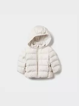 Парка на молнии для малышей puffertech Uniqlo, 30 кремовый