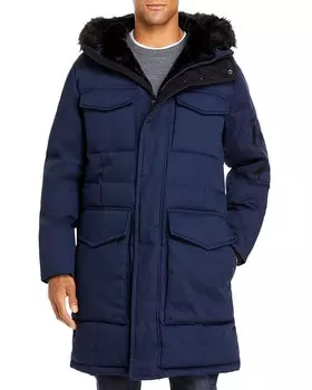 Парка на подкладке из искусственного меха KARL LAGERFELD PARIS, синий