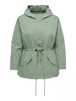Парка ONLY Carmakoma Between-Seasons Parka, пастельный зеленый