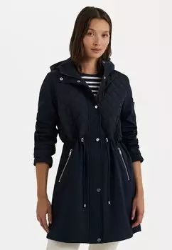 Парка QUILTED-TRIM HOODED JACKET Ralph Lauren, синий