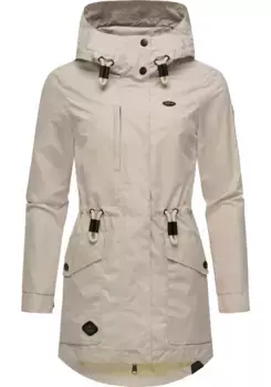 Парка Ragwear "Алиса", с капюшоном, стильная женская переходная куртка с кулиской на талии, цвет Bone