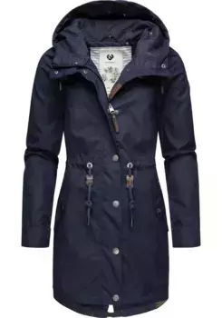 Парка Ragwear "Canny", с капюшоном, стильная переходная куртка с большим капюшоном, синий