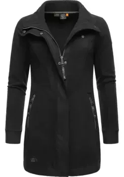 Парка Ragwear "Letrice Fleece", без капюшона, спортивная флисовая куртка на молнии с высоким воротником, черный