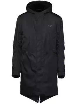 Парка Re-Nylon с капюшоном Prada, черный
