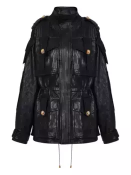 Парка с декоративной строчкой BALMAIN, черный