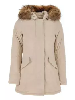 Парка с капюшоном и мехом WOOLRICH, нейтральный