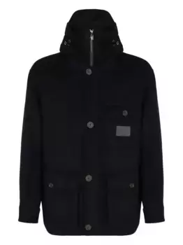 Парка с капюшоном и накладным карманом EMPORIO ARMANI, черный