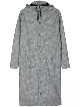 Парка с капюшоном и принтом тай-дай Rains, серый