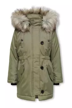 Парка с капюшоном Only Kids, коричневый