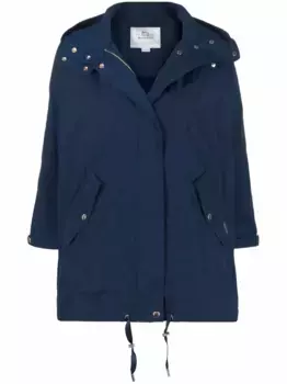 Парка с потайной застежкой и капюшоном WOOLRICH, синий
