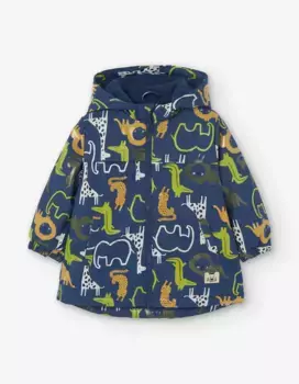 Парка с принтом для мальчика с капюшоном и молнией Losan, темно-синий