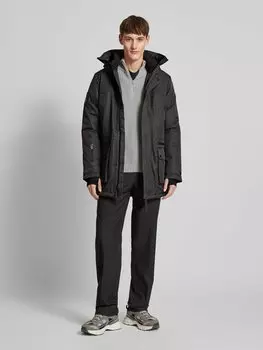 Парка с пришитыми этикетками, модель «City Tweed» Superdry, черный