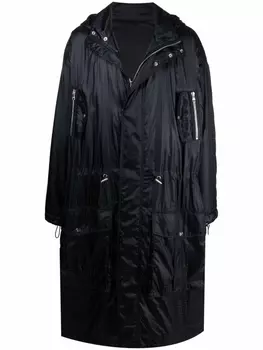 Парка с воротником-воронкой Balmain, черный