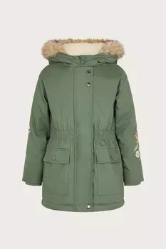 Парка с вышитыми бабочками Monsoon, зеленый