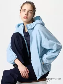 Ветровка с защитой от ультрафиолета Uniqlo женская, 60 голубой