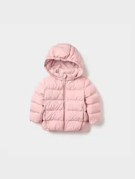 Парка с застежкой-молнией puffertech Uniqlo, розовый