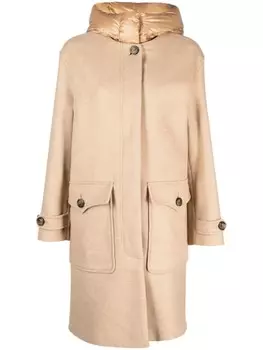 Парка со съемным капюшоном Woolrich, коричневый