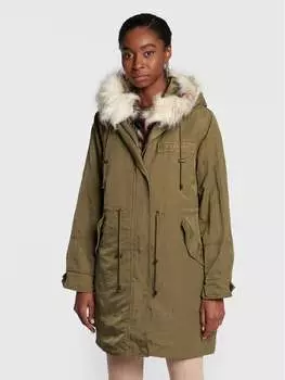 Парка стандартной посадки Guess, зеленый