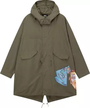 Парка Stussy Goldie Fishtail Parka 'Olive', зеленый