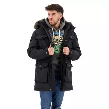 Парка Superdry Chinook Faux Fur, черный