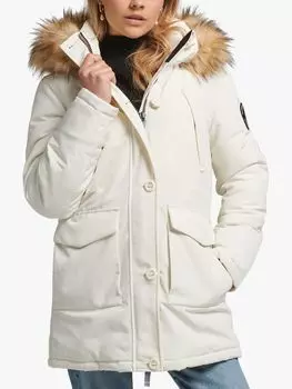 Парка Superdry Everest, зимний белый цвет